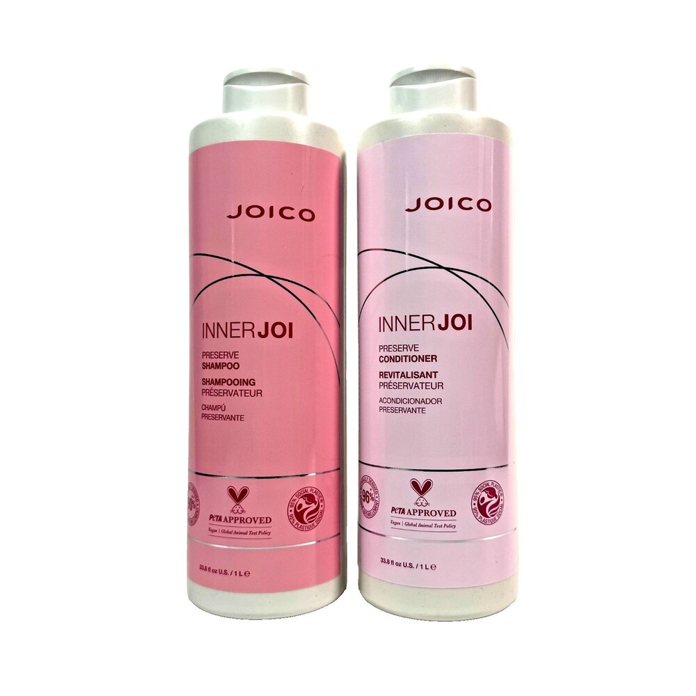 Joico InnerJoi Preserve Shampoo & Conditioner Set 33.8 oz 1 Liter Each